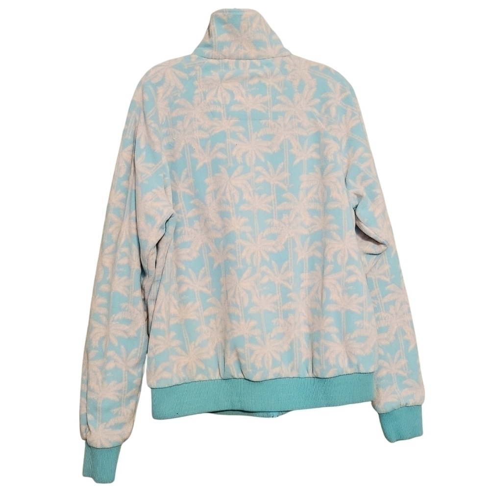 Chubbies | Men's Pink & Blue Palm Tree Full Zip Pullover Jacket (Size Large) - Picture 15 of 15